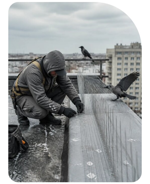 Защита от ворон под ключ в Коврове по цене от 5116 р. | Сенат-Квр